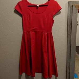 Red skater dress